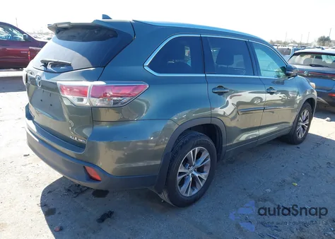 2014 Toyota Highlander Xle V6 из США, поврежденный, VIN 5TDJKRFH5ES007806